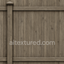 seamless Seamless 8k 3d texture pbr privacy fence with vertical slats painted wood and fence post cap accents texture 8k free download PBR