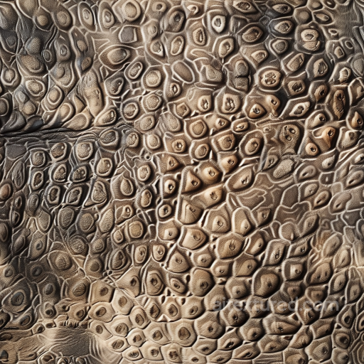 Embossed Reptile-Pattern Leather Texture With Tan And Brown Tones seamless Leather PBR texture