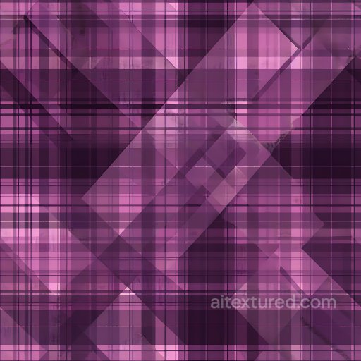 Seamless 3D Plaid Patterned Metal PBR Texture in Dark Purple Shades texture preview