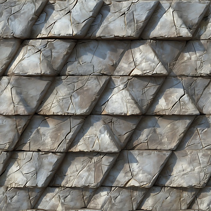 Weathered Stone Wall Tiles with Cracked Detail seamless PBR texture preview
