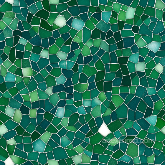 Green Glass Chip Mosaic PBR Texture with Irregular Tiles Mosaic texture preview