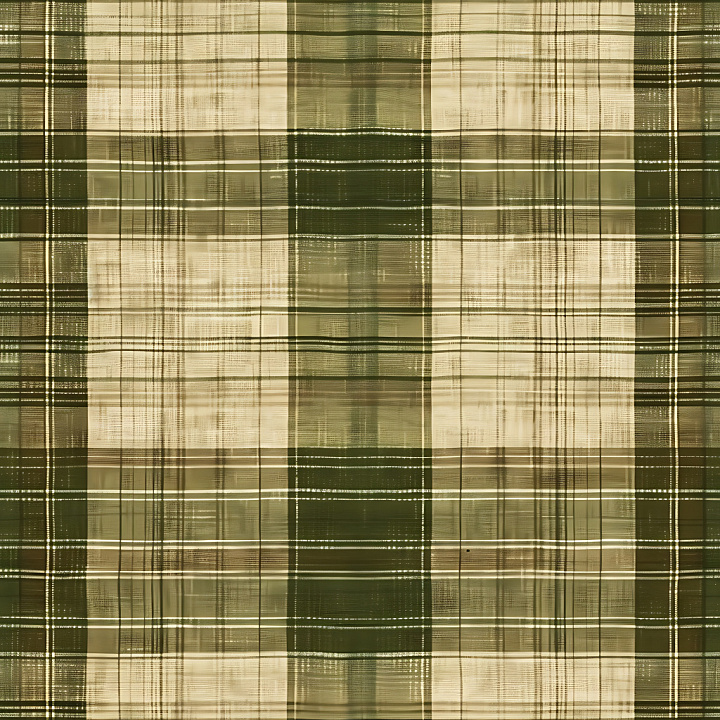 Plaid Patterned Metal with Subtle Tarnish in Olive and Beige seamless PBR texture preview