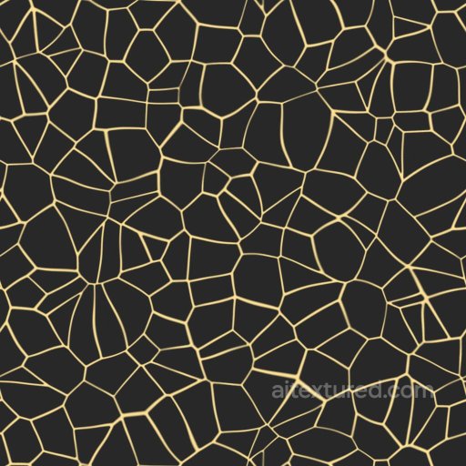 Black Wall with Golden Metallic Vein Network Pattern | Free PBR seamless Metal PBR texture