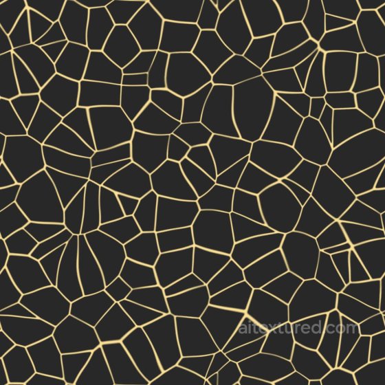 Black Wall with Golden Metallic Vein Network Pattern | Free PBR Metal texture preview