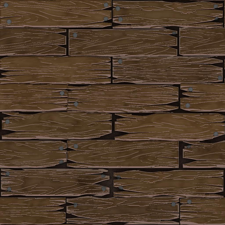 Stylized Wood Plank seamless PBR texture preview
