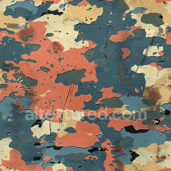 seamless Seamless 3D PBR texture of rusty painted camouflage coating with organic patch pattern texture 8k free download PBR