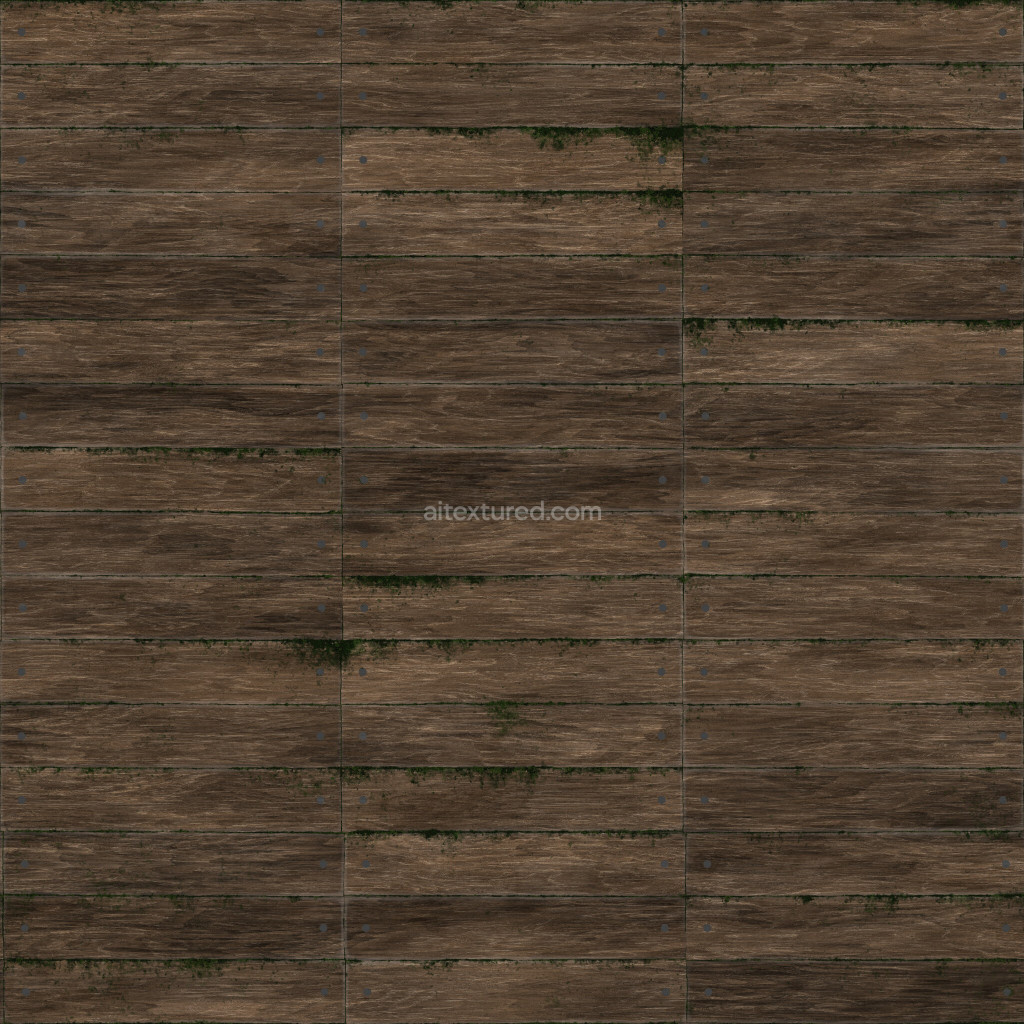 Seamless PBR wood planks texture with a natural finish