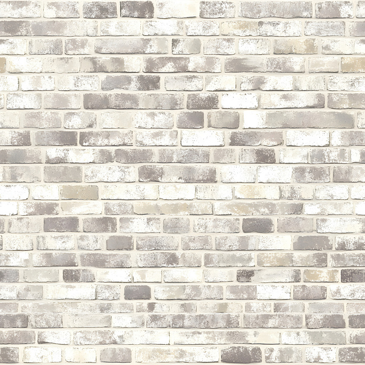 Cracked and Chipped Whitewashed Brick Wall seamless PBR texture preview