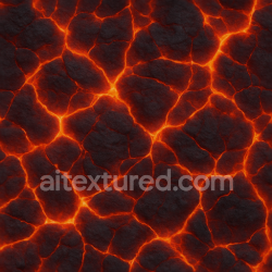 seamless Seamless 3d texture pbr 8k molten lava crust with magma flow details texture 8k free download PBR
