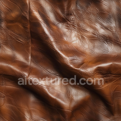 seamless Seamless 3D PBR Texture of Shiny Aged Brown Leather with Wrinkles and Soft Grain texture 8k free download PBR