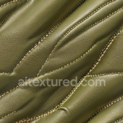 seamless Seamless 3D Olive Green Pebbled Leather PBR Texture with Detailed Stitching and Folds texture 8k free download PBR