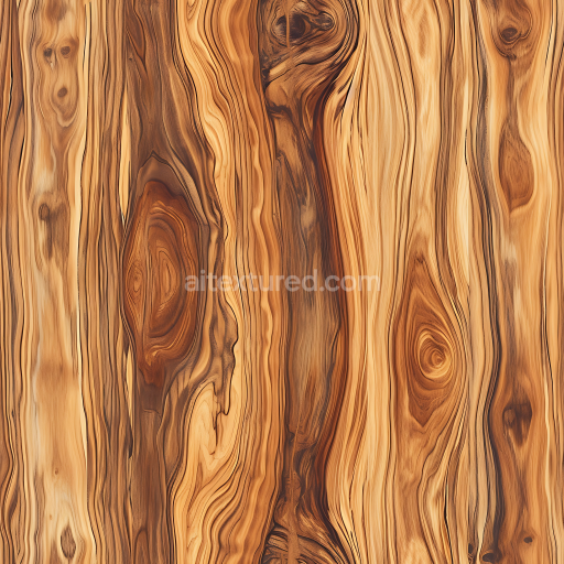 Seamless 3D PBR Texture of Natural Pine Wood Planks with Distinct Grain and Knots