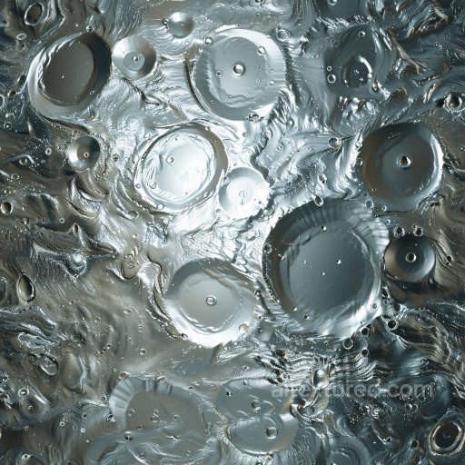 Seamless 3D PBR Texture of Glossy Liquid Surface with Bubble Patterns texture preview