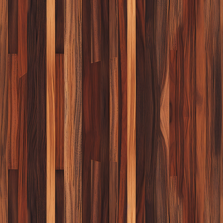 Exotic Wood Plank Floor with Rich Grain Variation and Warm Tones seamless PBR texture preview