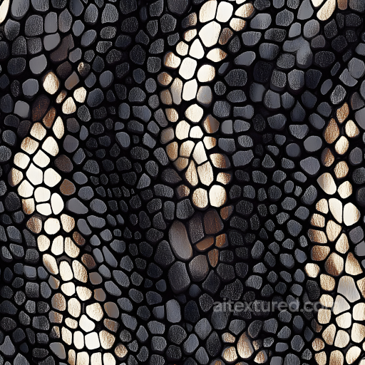Reptilian Skin PBR Texture with Detailed Scale Pattern and Natural Sheen seamless Skin PBR texture