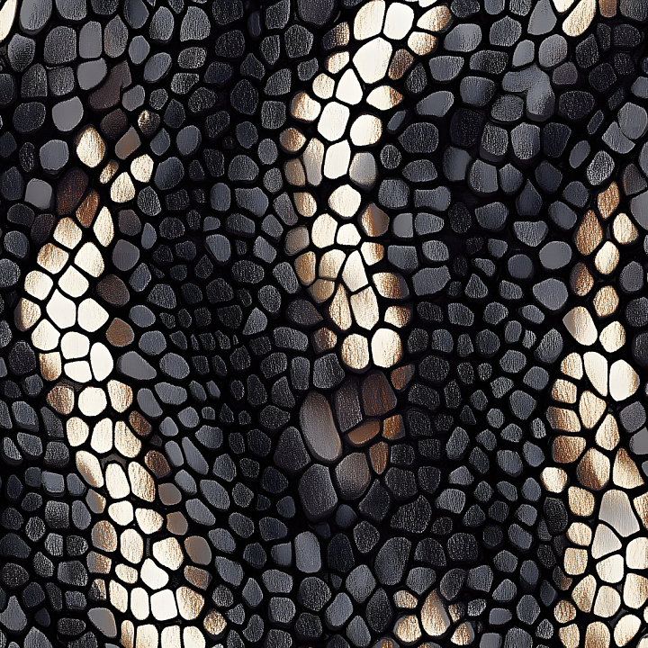 Reptilian Skin with Detailed Scale Pattern and Natural Sheen seamless PBR texture preview