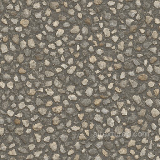 Chip Seal Embedded Aggregate seamless Asphalt PBR texture