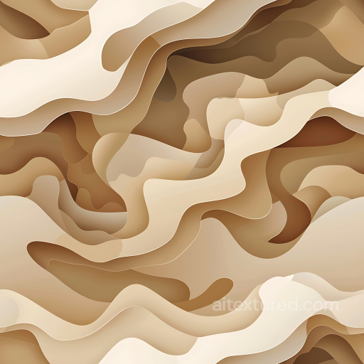 Stylized Desert Camouflage PBR Texture with Soft Layered Shapes and Warm Tones seamless Color Camouflage PBR texture