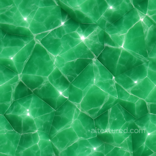 Jade Polished Crystal Vein With Glossy Finish And Light Dispersion Sparkle Effect seamless Crystals PBR texture
