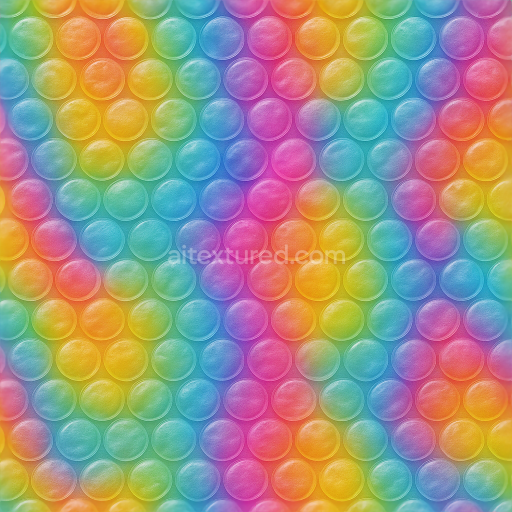 Seamless 3d texture pbr 8k vibrant colors bubble wrap foam effect furniture plastic