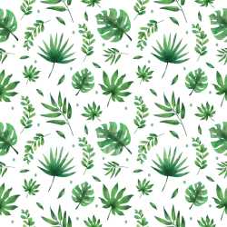 Pattern Bundle - Seamless 3D PBR Pattern Texture with Watercolor Tropical Leaves Motifs texture preview
