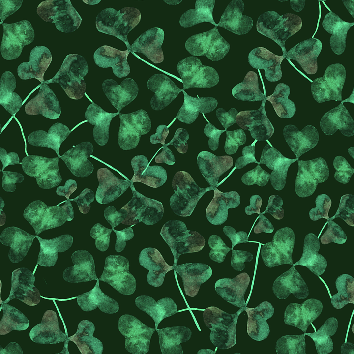 Shamrock Leaf with Dark Green Background seamless PBR texture preview