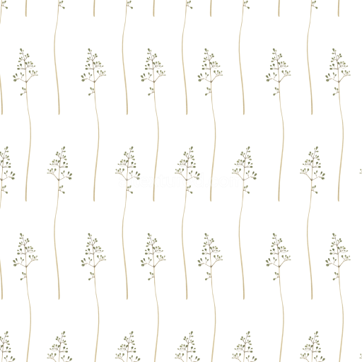 Seamless 3D PBR Texture of Delicate Watercolor Greenery Sprigs on White