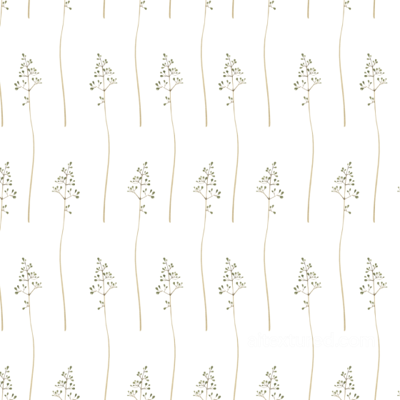 Delicate Watercolor Greenery Sprigs on White Seamless Texture watercolor greenery texture preview