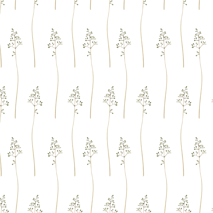 Delicate Watercolor Greenery Sprigs on White seamless PBR texture preview