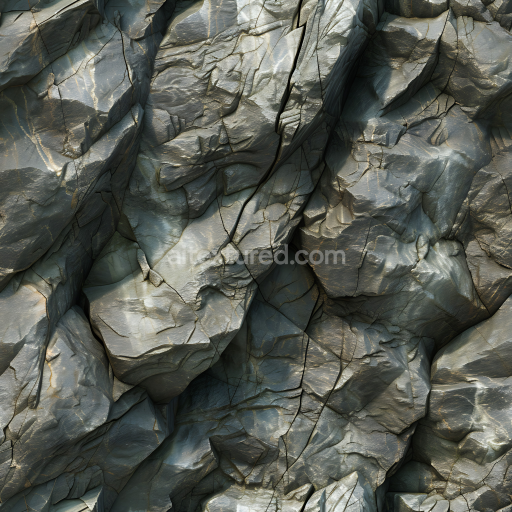 Seamless 3D Cliff Rock PBR Texture with Detailed Cracks and Weathered Surfaces