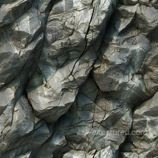 Cliff Rock PBR Texture with Detailed Cracks and Weathered Surfaces seamless Stone PBR texture