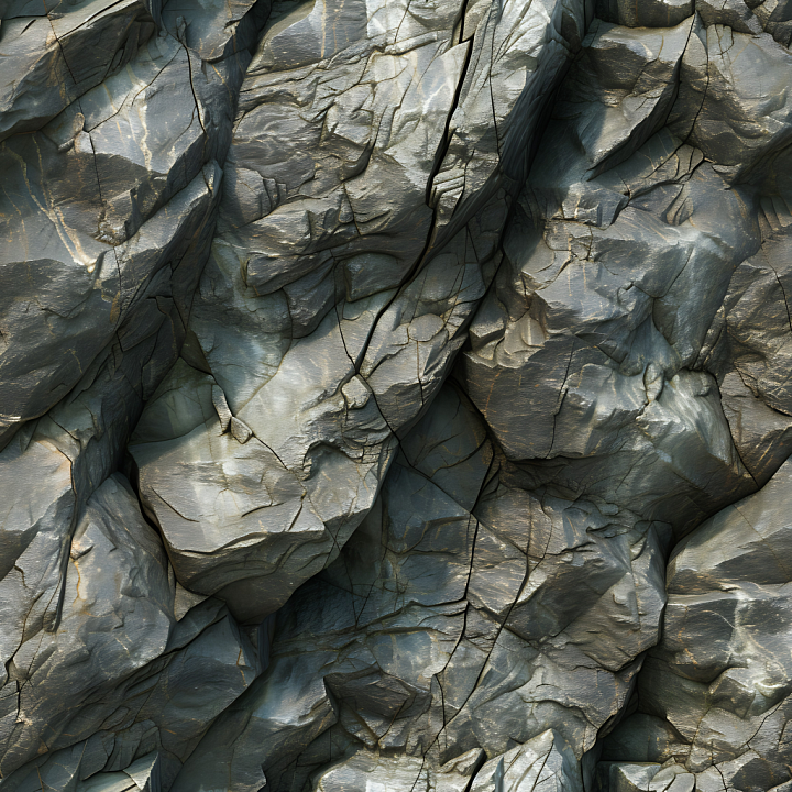 Cliff Rock with Detailed Cracks and Weathered Surfaces seamless PBR texture preview