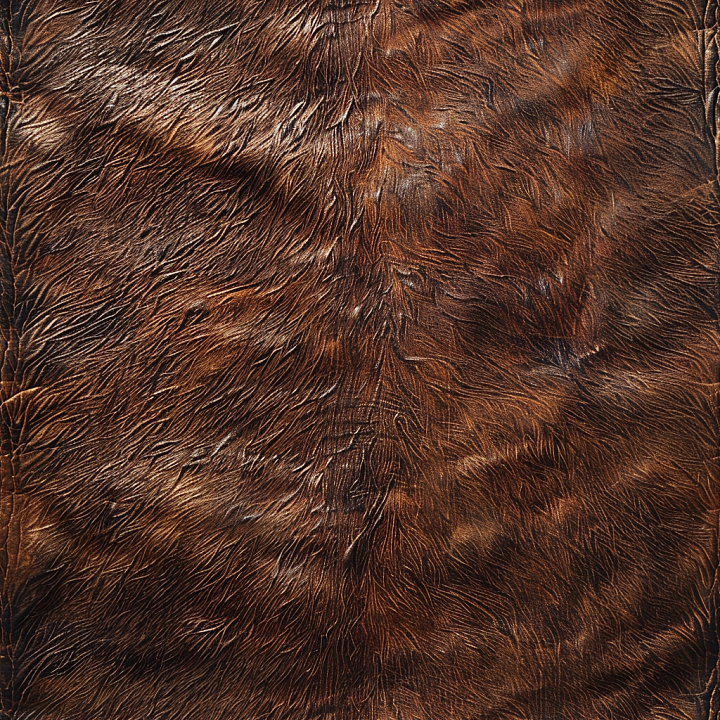 Distressed Brown Leather with Detailed Wrinkles seamless PBR texture preview