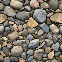 seamless Seamless 3D Smooth River Pebble Stone Ground PBR Texture with Natural Color Variations texture 8k free download PBR