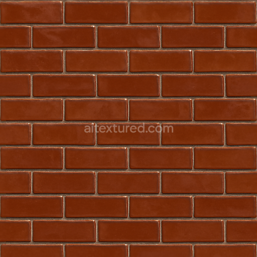 Seamless glazed brick 3d texture pbr 8k colorful glossy decorative facade
