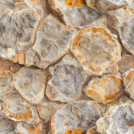 Agate Stone Slab PBR Texture with Orange and gray Patterns seamless Stone PBR texture