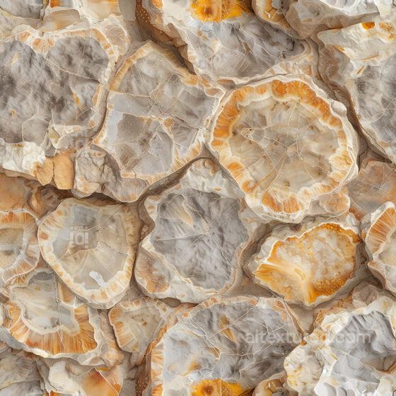 Agate Stone Slab PBR Texture with Orange and gray Patterns Stone texture preview