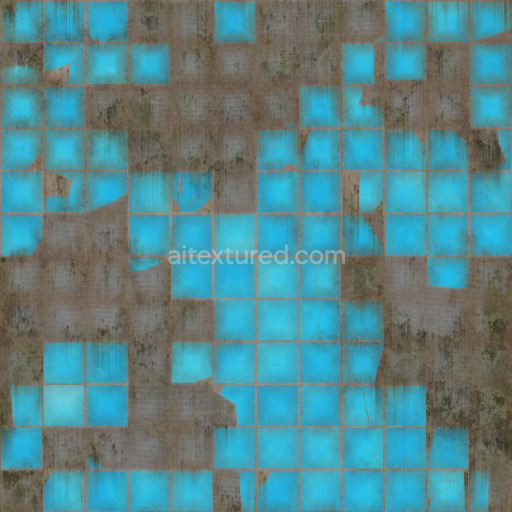 Tile Seamless Pbr Texture Surface Blue Grunge