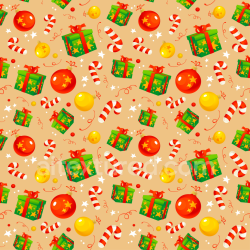 seamless Seamless 3D PBR Christmas Digital Paper Texture with Gift Boxes and Ornaments texture 8k free download PBR