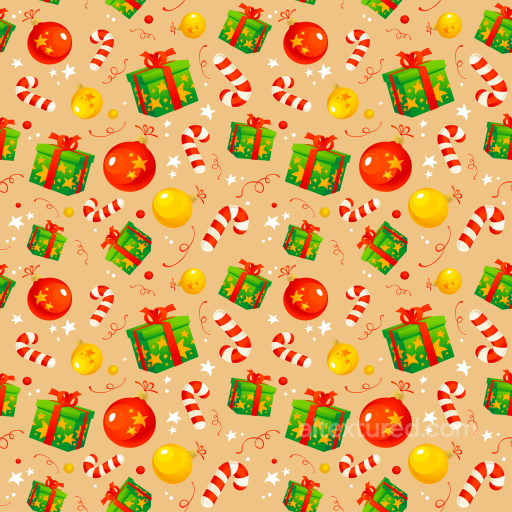 Christmas Digital Paper Texture with Gift Boxes and Ornaments seamless All Christmas Digital paper PBR texture