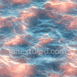 seamless Seamless 3D PBR Water Texture Featuring Gentle Waves with Warm Reflective Highlights texture 8k free download PBR