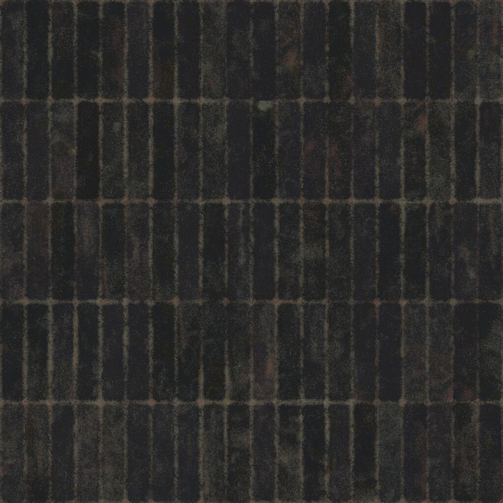 Black Concave Wall Tiles with Edge and Surface Wear seamless PBR texture preview