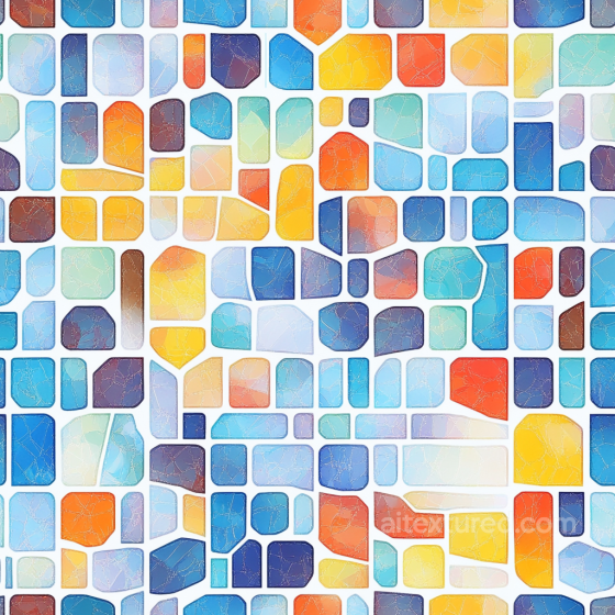 Mosaic Texture of Multicolored Cracked Glass Tiles Mosaic texture preview
