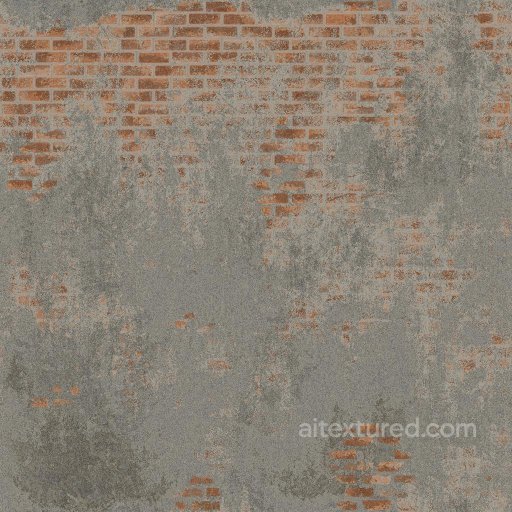 Red Brick Wall Texture Covered by Cement | Free PBR seamless Brick PBR texture