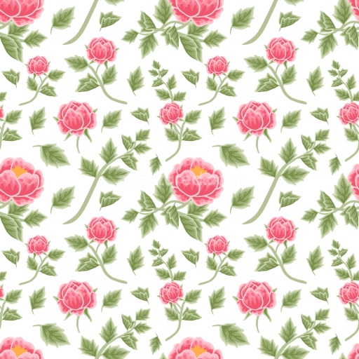 Preview — Seamless Pink Flower 3D PBR Texture with Stylized Floral Pattern