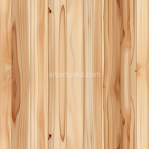 Seamless 3D Pine Wood Planks PBR Texture with Light Natural Grain