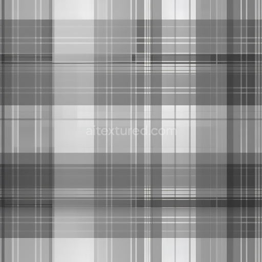 Seamless 3D PBR Grey Plaid Fabric Texture with Soft Overlapping Lines