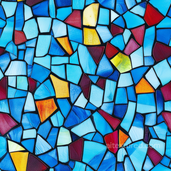 Mosaic PBR Texture Featuring Colorful Glass Shard Tiles Mosaic texture preview
