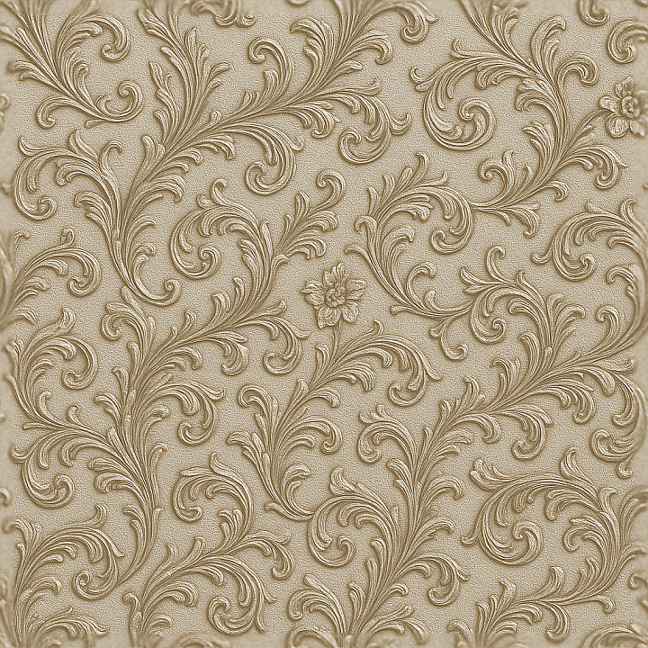 Ornate Scrollwork Wallpaper With Embossed Satin Finish seamless PBR texture preview