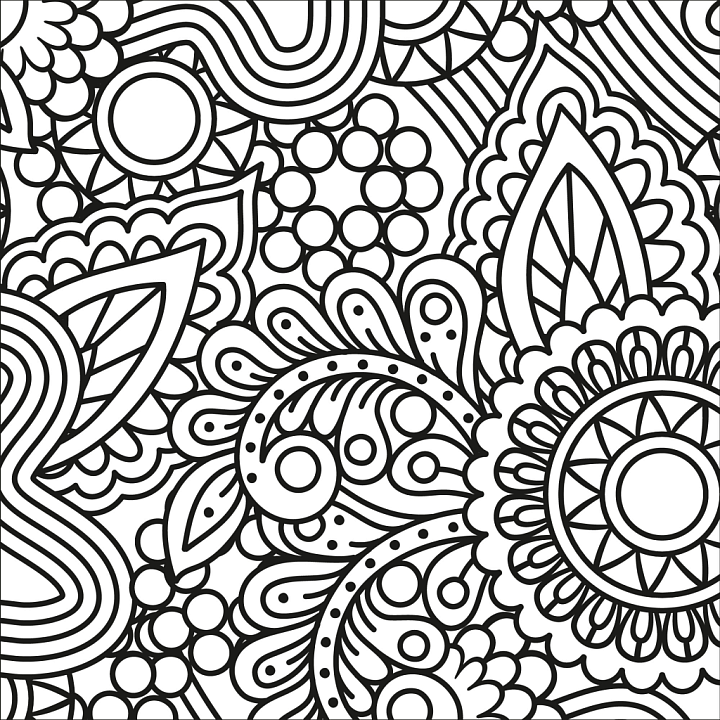 with Intricate Black and White Floral Design seamless PBR texture preview